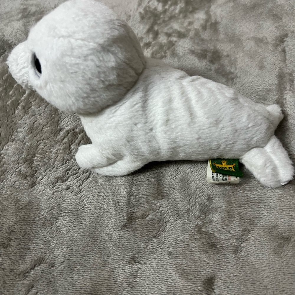 White Plush Seal Toy